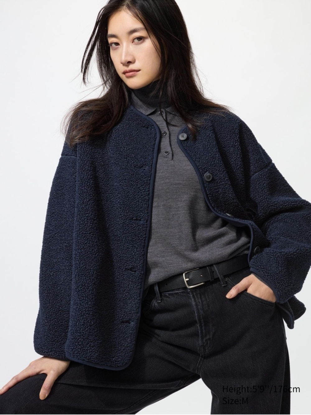 Uniqlo Fleece Relaxed Cardigan